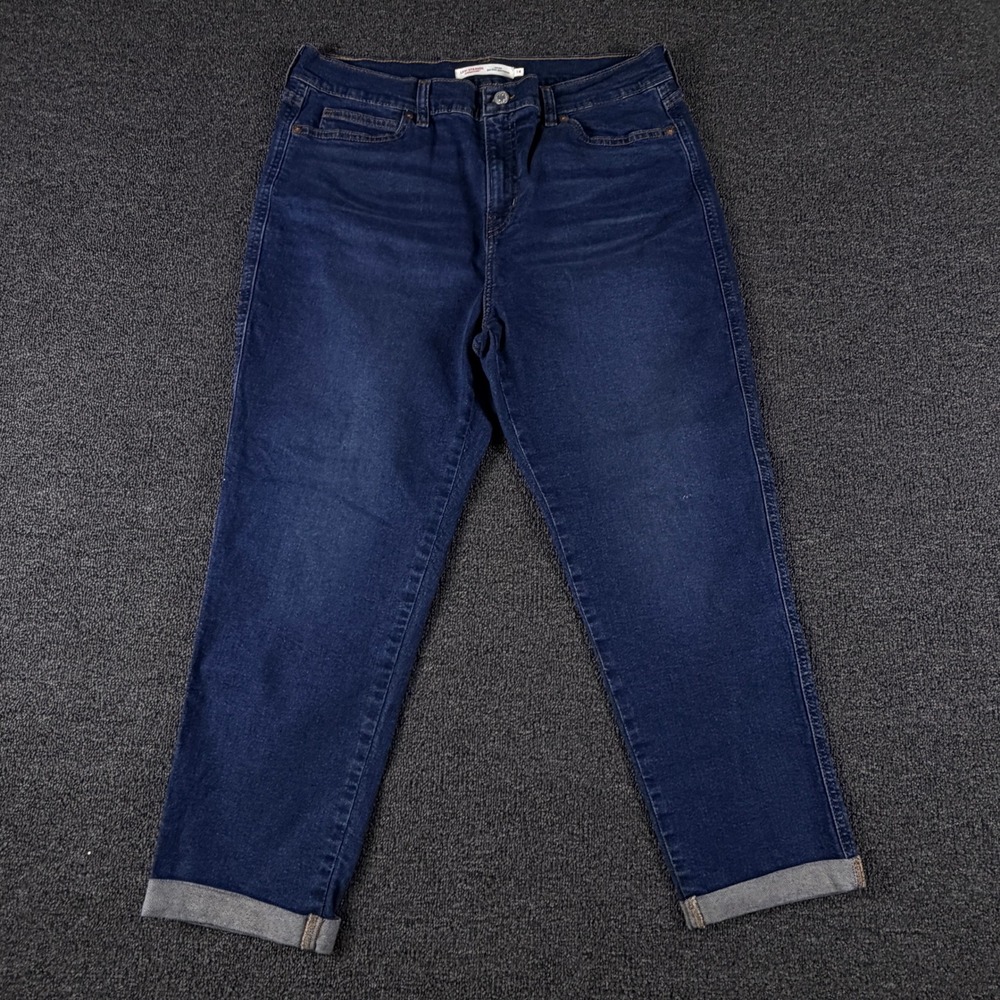 Levi Strauss Signature Jeans Womens 14 Vintage Mid Rise Boyfriend Blue EUC